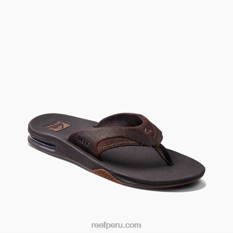 abanico de cuero marron oscuro 0RZL2336 hombres Reef