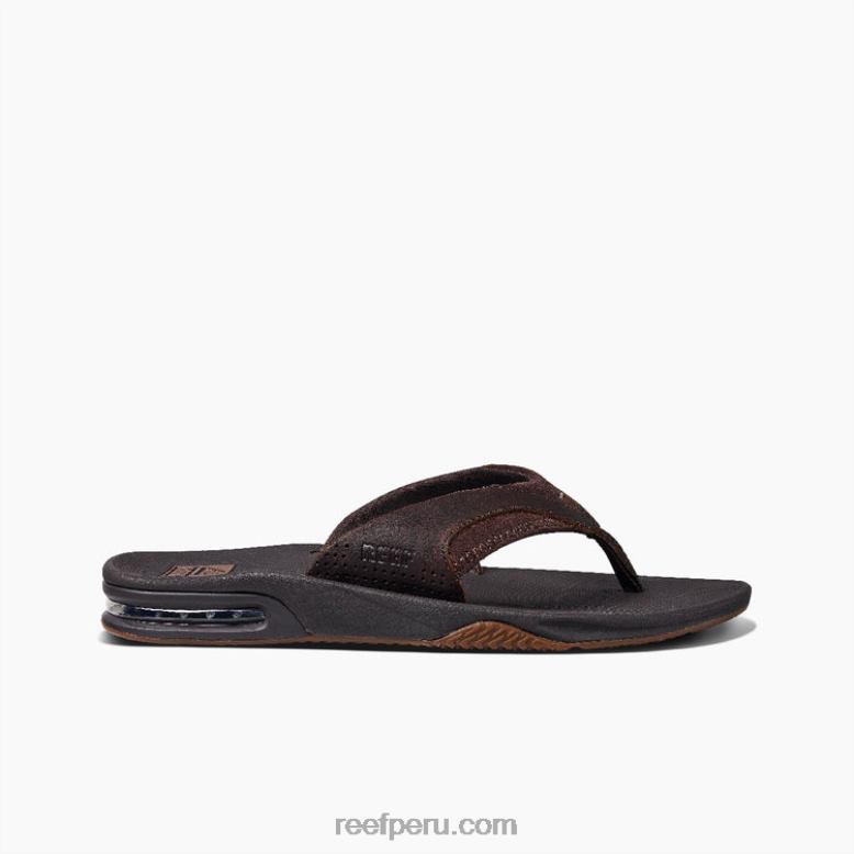 abanico de cuero marron oscuro 0RZL2336 hombres Reef
