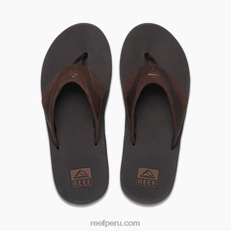 abanico de cuero marron oscuro 0RZL2336 hombres Reef