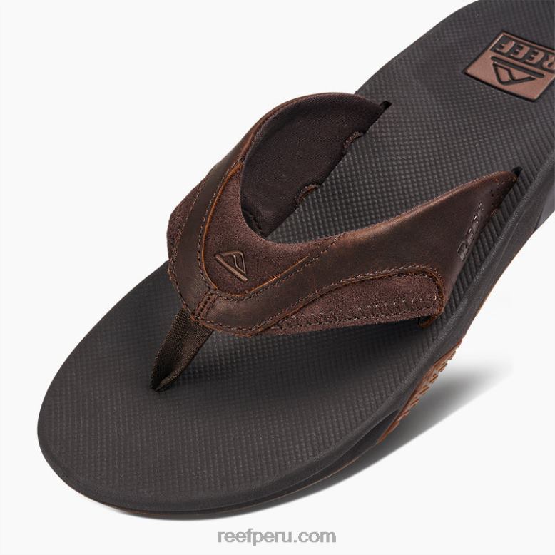 abanico de cuero marron oscuro 0RZL2336 hombres Reef