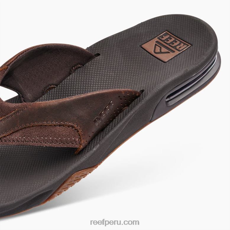 abanico de cuero marron oscuro 0RZL2336 hombres Reef