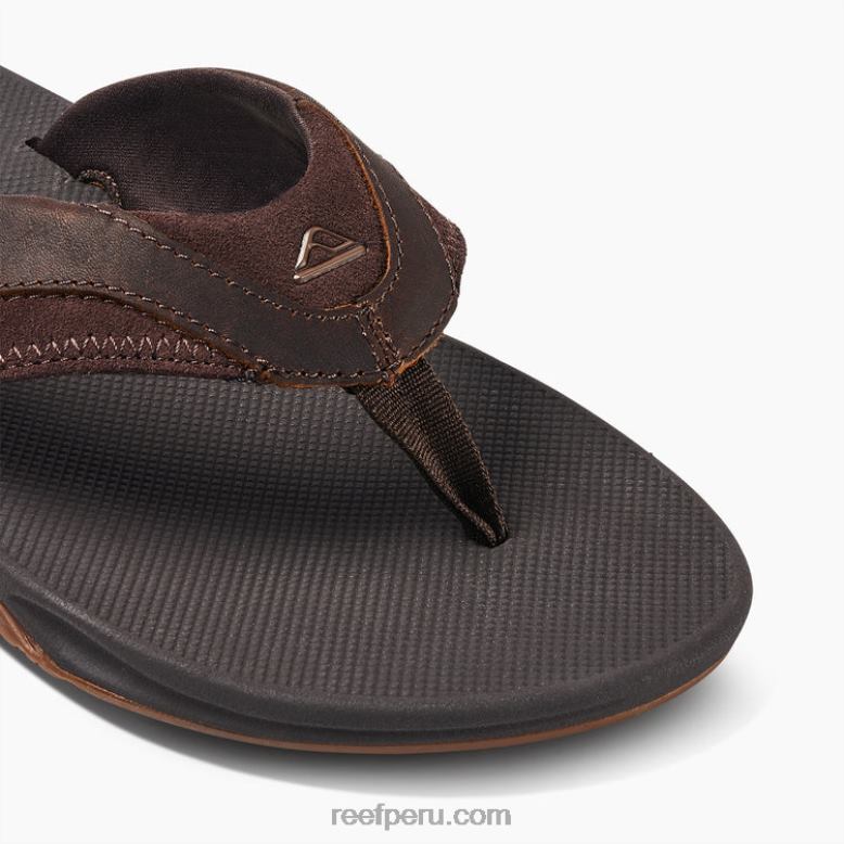abanico de cuero marron oscuro 0RZL2336 hombres Reef