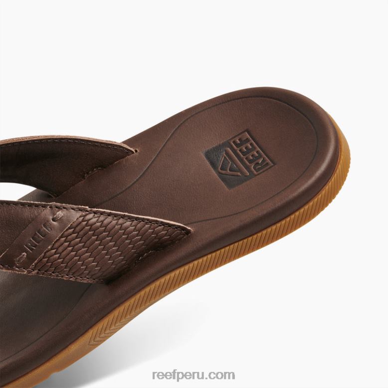 cuero santa ana marron oscuro 0RZL2365 hombres Reef