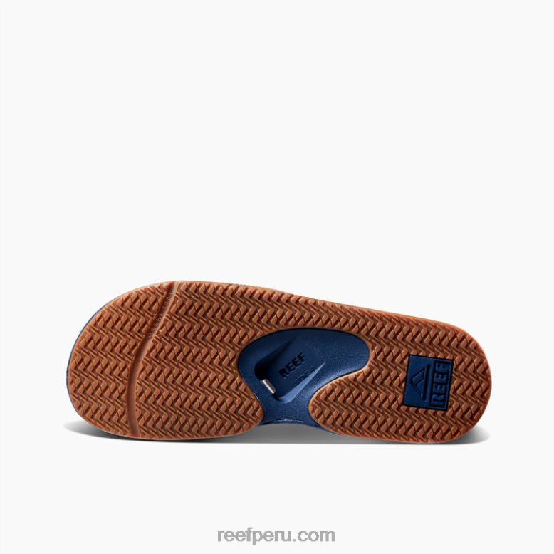 tobogán de abanico azul marino/goma 0RZL2469 hombres Reef