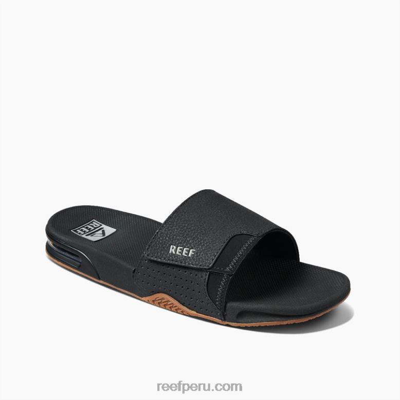 tobogán de abanico negro/plata 0RZL2332 hombres Reef