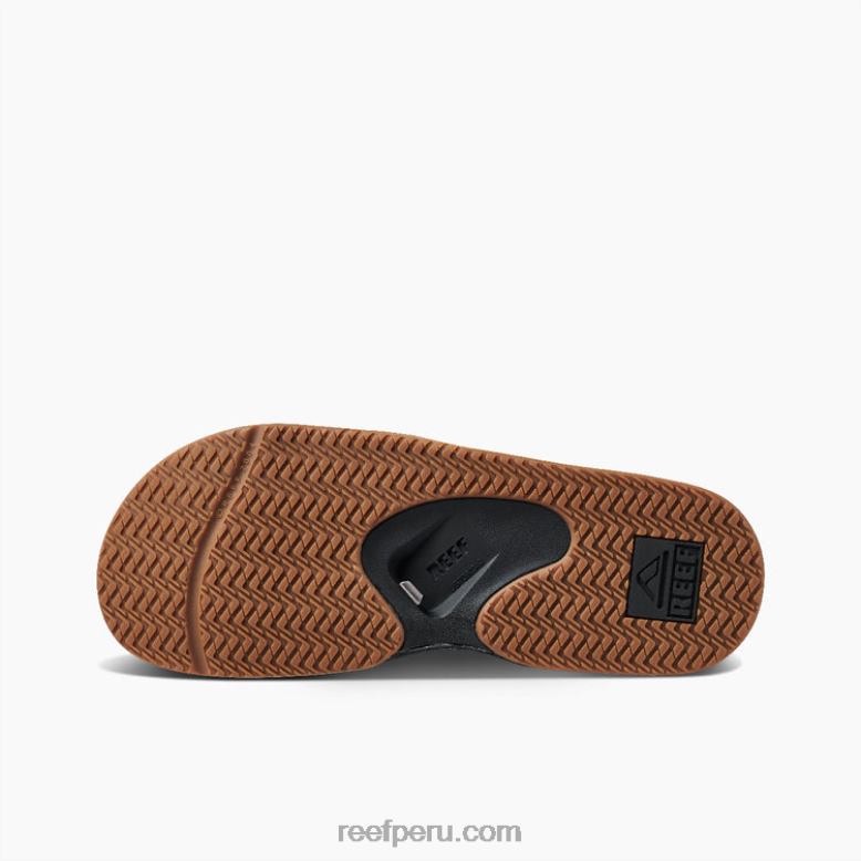 tobogán de abanico negro/plata 0RZL2332 hombres Reef