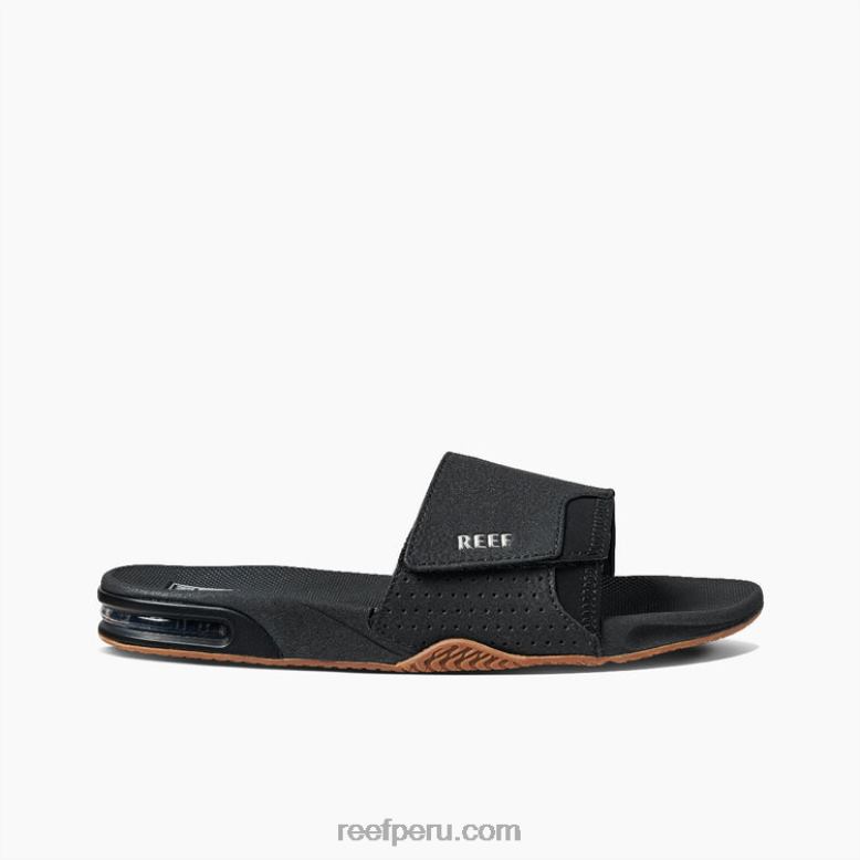 tobogán de abanico negro/plata 0RZL2332 hombres Reef