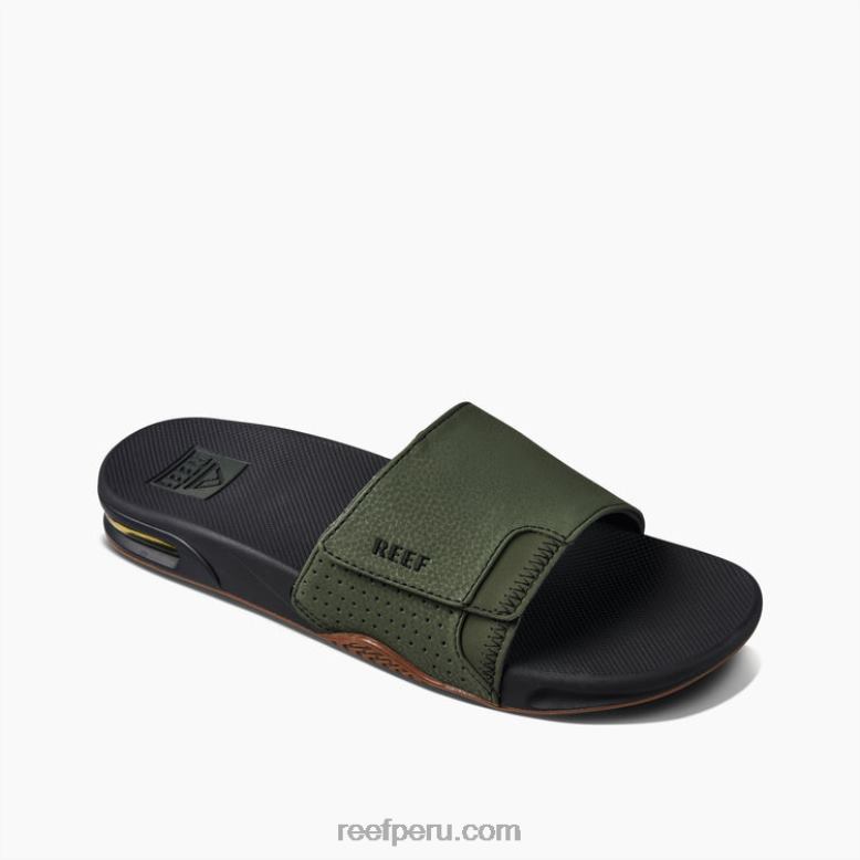 tobogán de abanico oliva oscuro 0RZL2355 hombres Reef