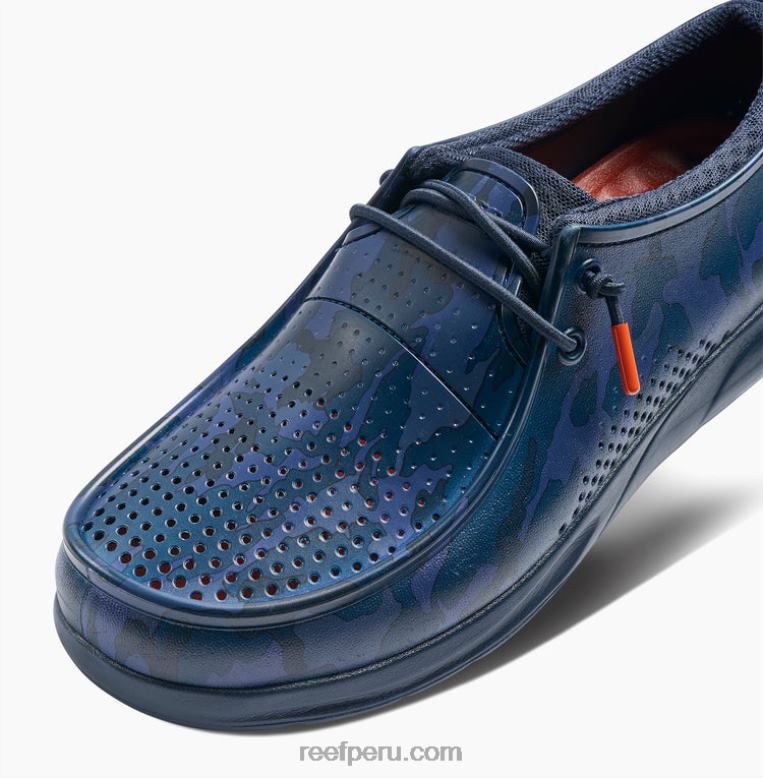 impresiones de la costa del agua camuflaje azul marino 0RZL2527 hombres Reef