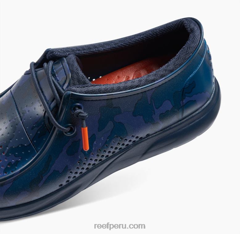 impresiones de la costa del agua camuflaje azul marino 0RZL2527 hombres Reef