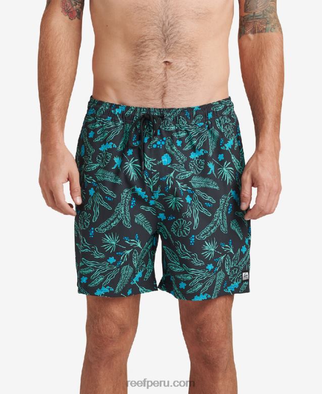 bañador everett 17" caviar 0RZL2716 hombres Reef