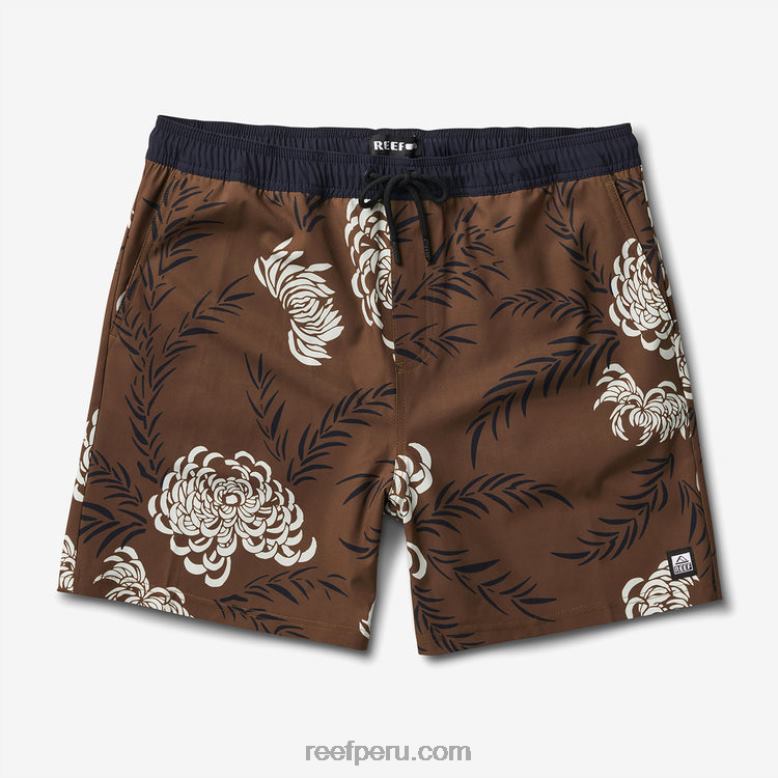 pantalón corto john volley 17" oliva oscuro 0RZL2696 hombres Reef