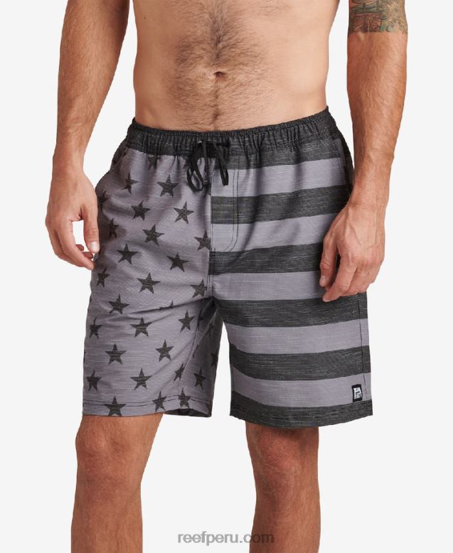 shorts de baño hancock 18" caviar 0RZL2684 hombres Reef