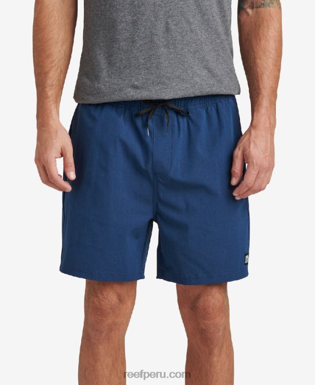 shorts de paseo con cintura elástica de 17" insignias azules 0RZL2669 hombres Reef