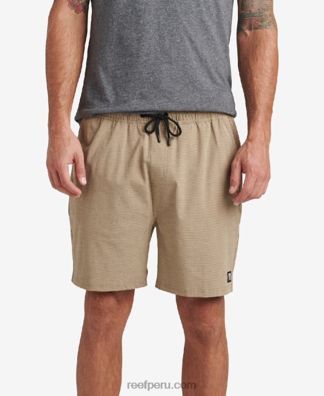 shorts de paseo con cintura elástica de 17" quelpo 0RZL2675 hombres Reef
