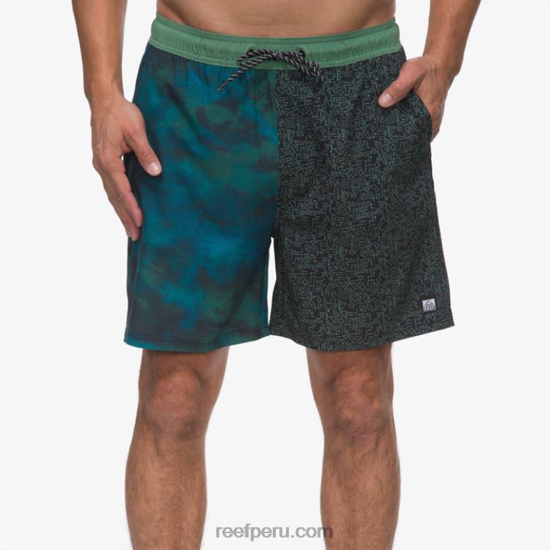 shorts de playa elliot con cintura elástica 17" hiedra oscura 0RZL2700 hombres Reef