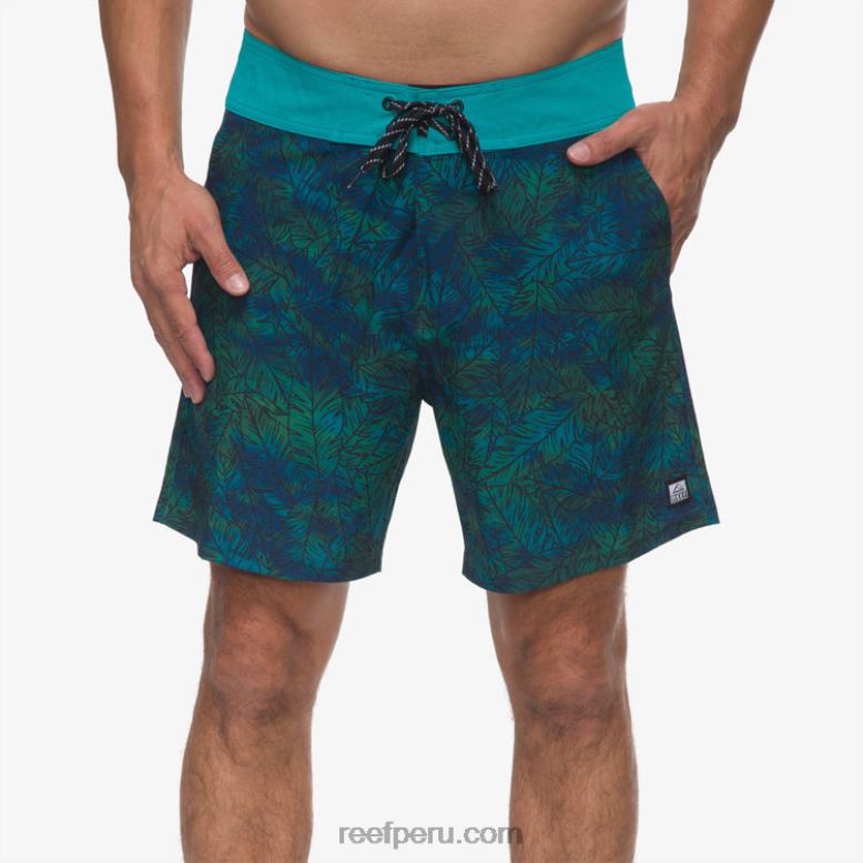shorts de playa worley 17" azulejo azul 0RZL2690 hombres Reef