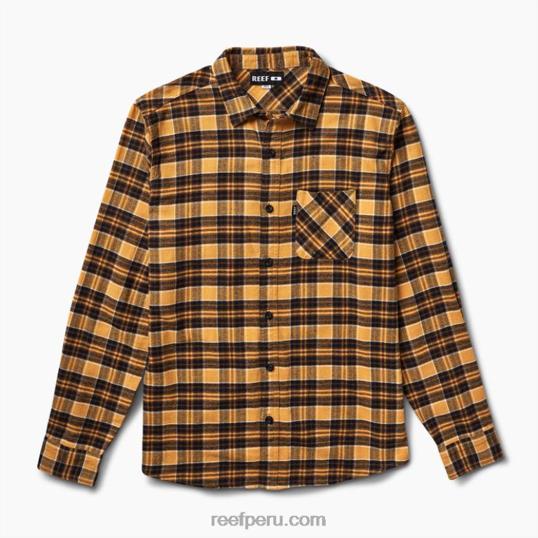 camisa de franela de manga larga kosma acantilado de roble 0RZL2667 hombres Reef