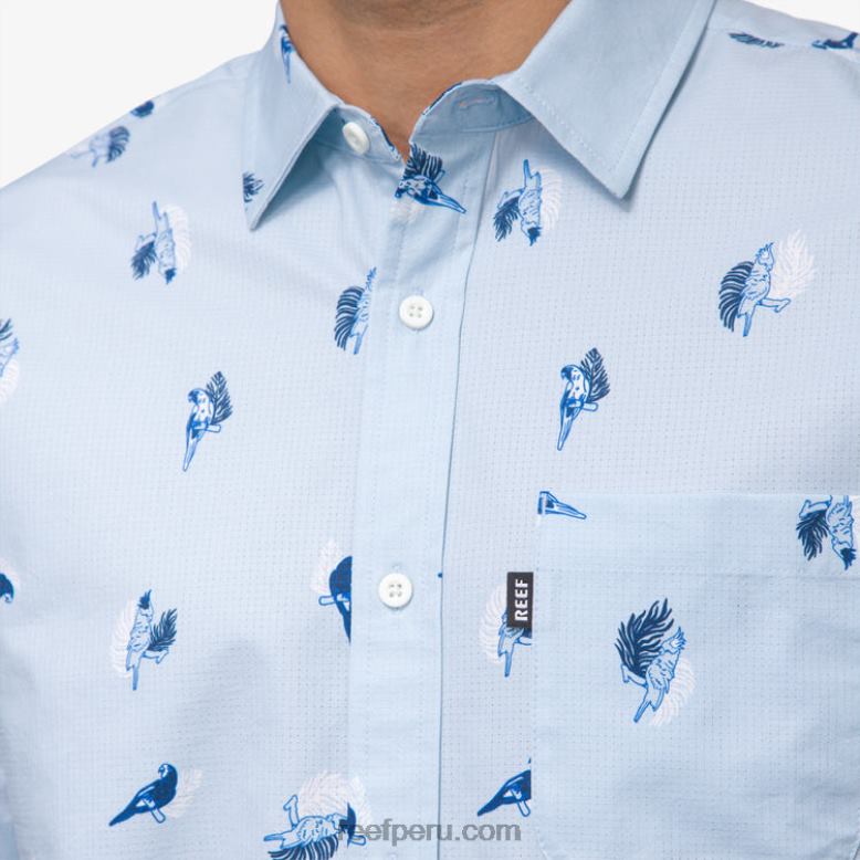 camisa de manga corta con diseño de barril ruta aérea 0RZL2654 hombres Reef