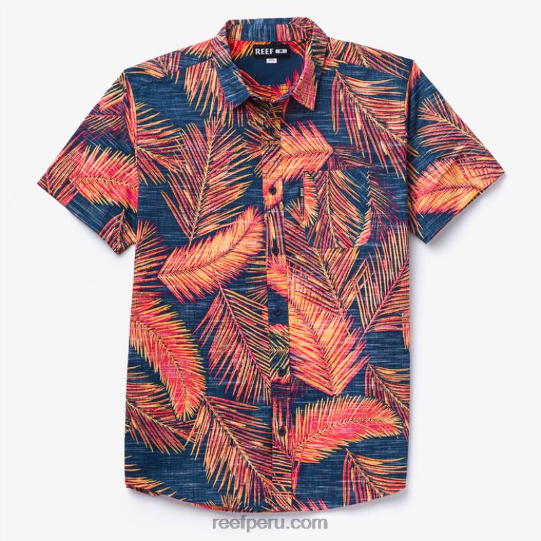 camisa de manga corta daintree hibisco 0RZL2634 hombres Reef