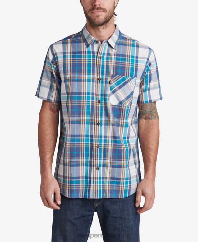 camisa de manga corta pardy azul índigo 0RZL2648 hombres Reef