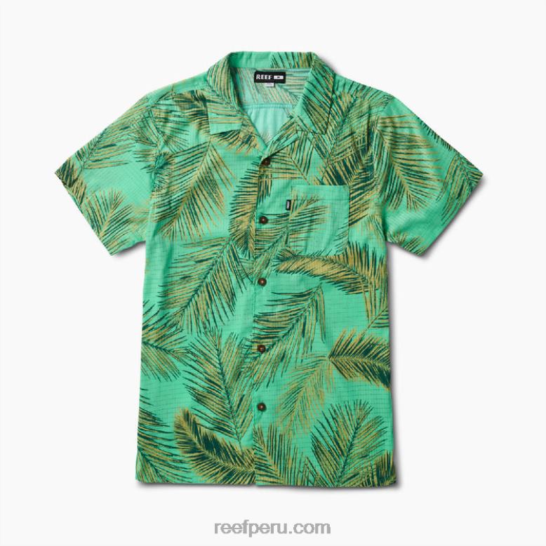 camisa de manga corta peters verde electrico 0RZL2668 hombres Reef