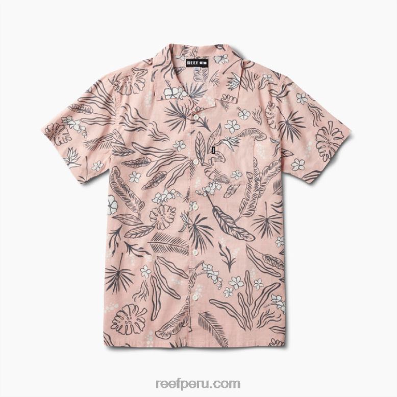 camisa de manga corta rockdale rosa sepia 0RZL2639 hombres Reef