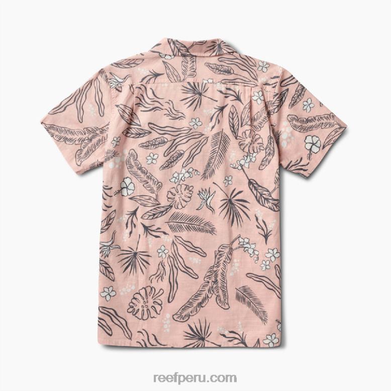 camisa de manga corta rockdale rosa sepia 0RZL2639 hombres Reef