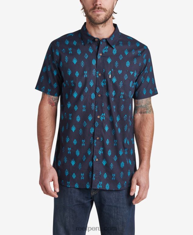 camisa de manga corta travis cielo nocturno 0RZL2649 hombres Reef