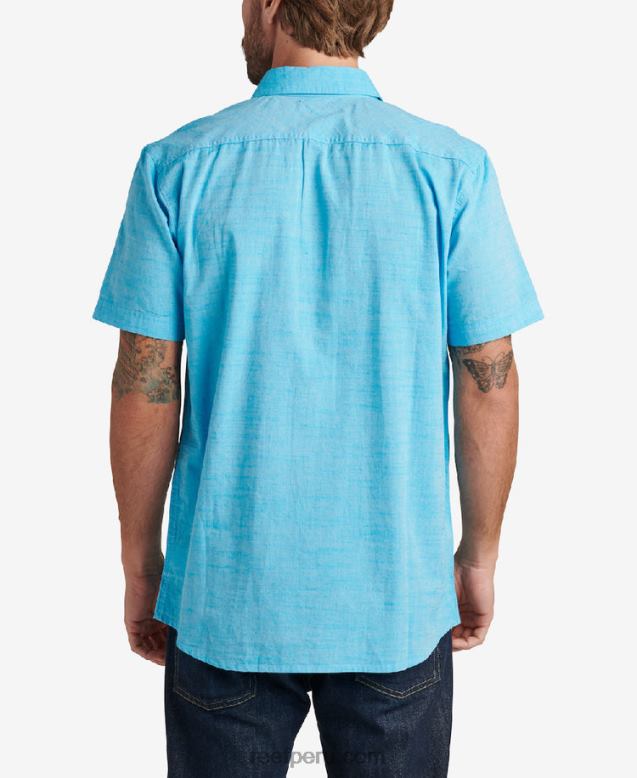 camisa de manga corta winfred azul claro de las estrellas 0RZL2643 hombres Reef
