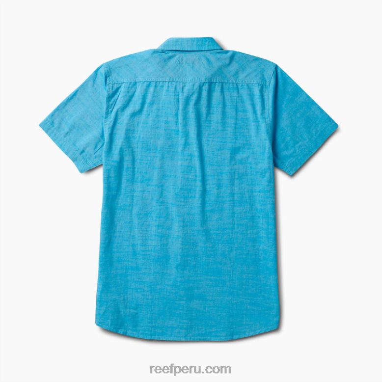 camisa de manga corta winfred azul claro de las estrellas 0RZL2643 hombres Reef