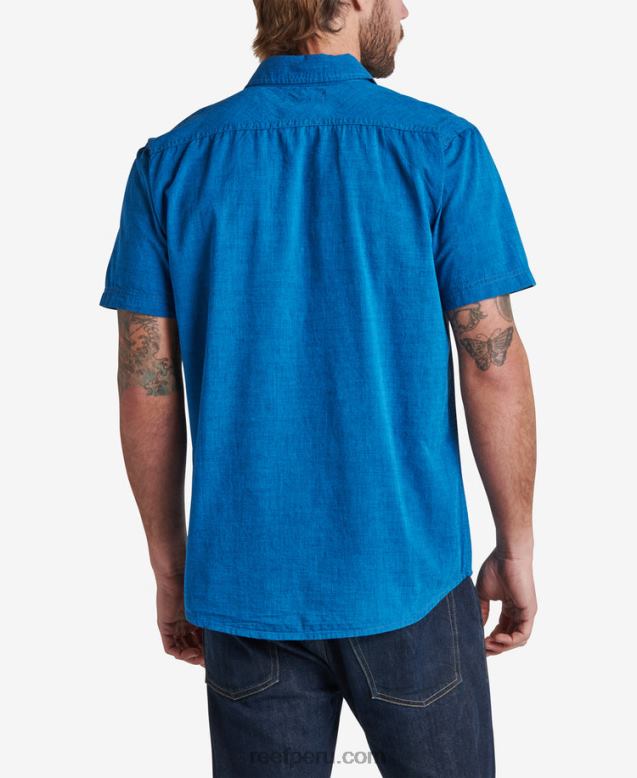 camisa de manga corta winfred azul francés 0RZL2653 hombres Reef