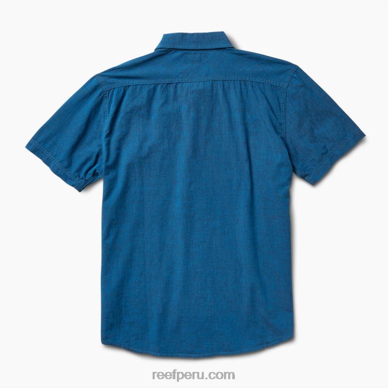 camisa de manga corta winfred azul francés 0RZL2653 hombres Reef