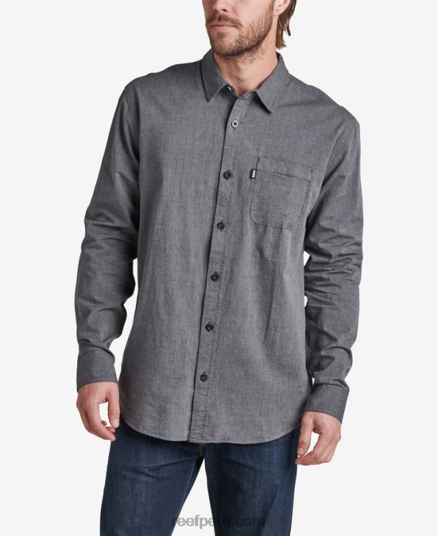 camisa de manga larga de estuardo caviar 0RZL2651 hombres Reef