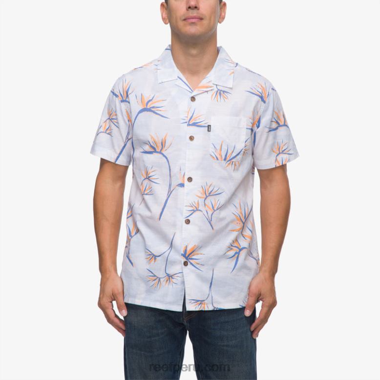 camisa farley manga corta blanco brillante 0RZL2647 hombres Reef