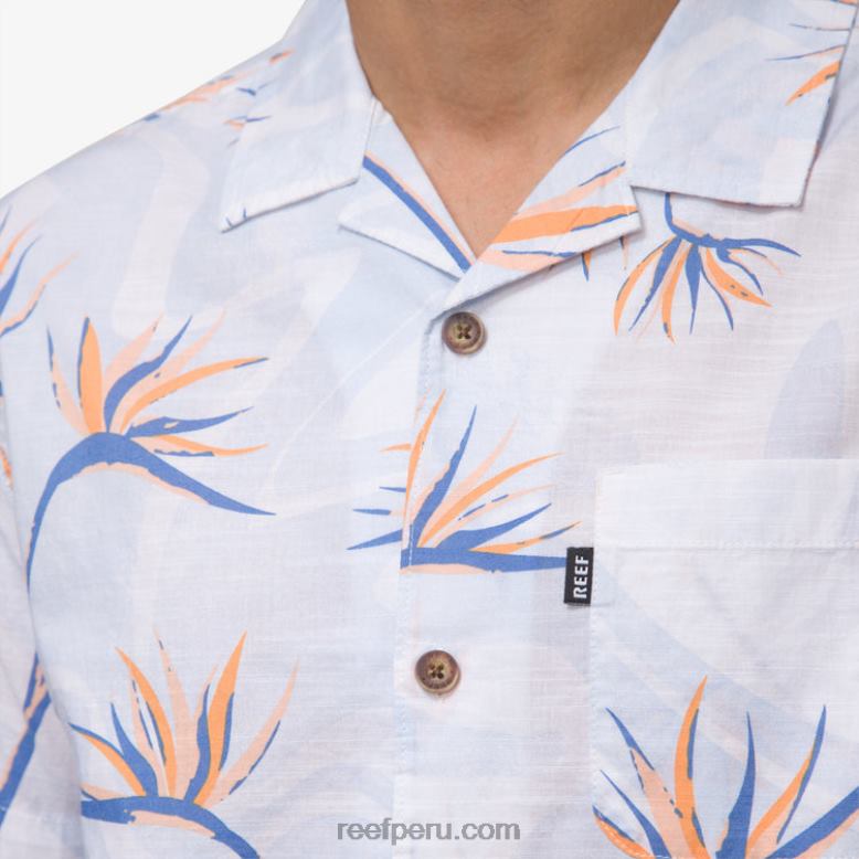 camisa farley manga corta blanco brillante 0RZL2647 hombres Reef