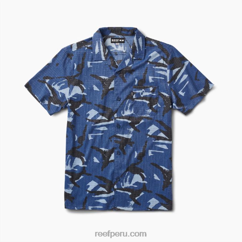 camisa mecánica rhys insignia azul 0RZL2663 hombres Reef