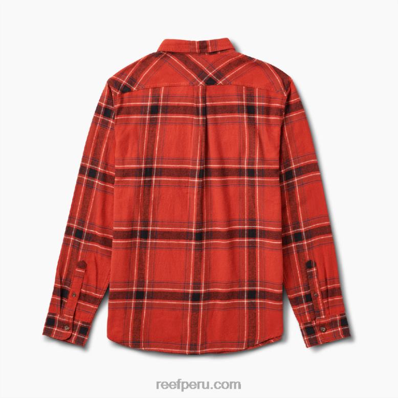 camisa tejida de franela vaughn ocre rojo 0RZL2661 hombres Reef