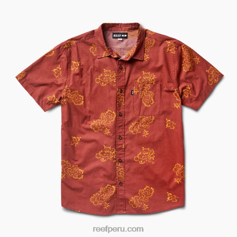 forja camisa de manga corta caoba 0RZL2642 hombres Reef