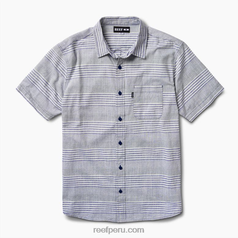 manny camisa de manga corta azul índigo 0RZL2638 hombres Reef
