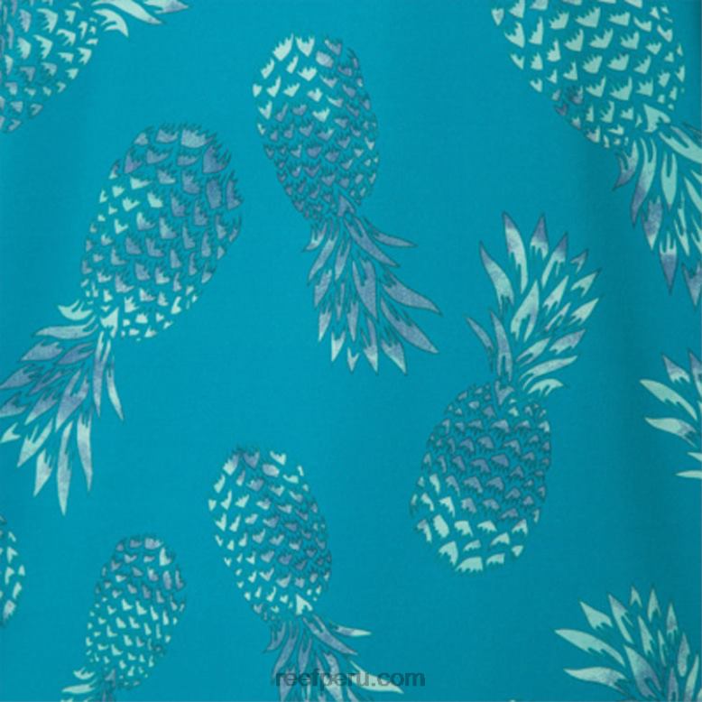 polo de manga corta con volante azulejo azul 0RZL2652 hombres Reef