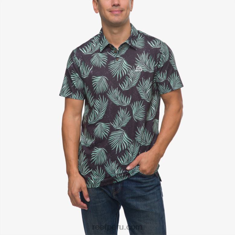 polo de manga corta con volante caviar 0RZL2655 hombres Reef