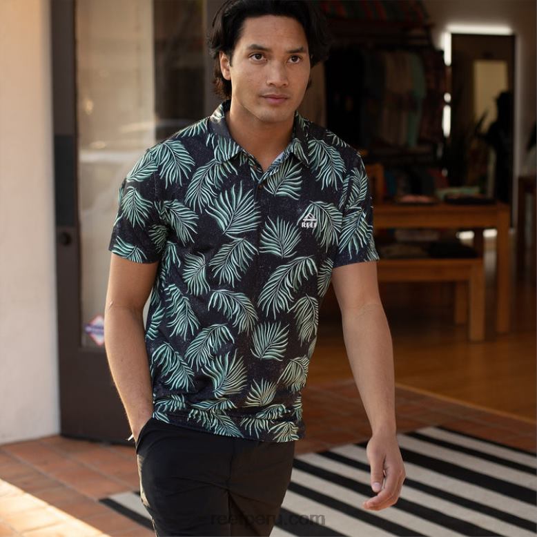 polo de manga corta con volante caviar 0RZL2655 hombres Reef