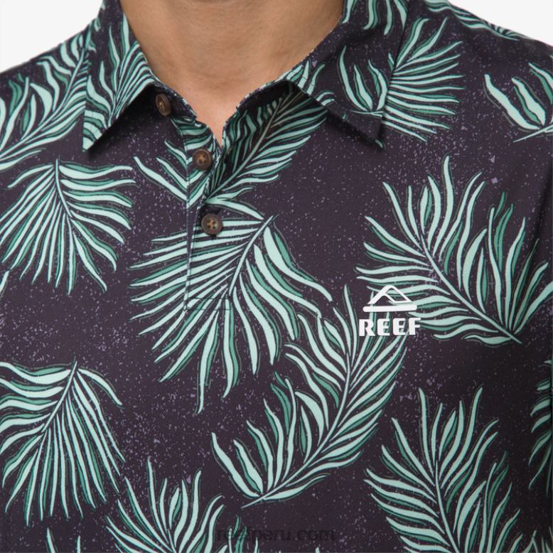 polo de manga corta con volante caviar 0RZL2655 hombres Reef