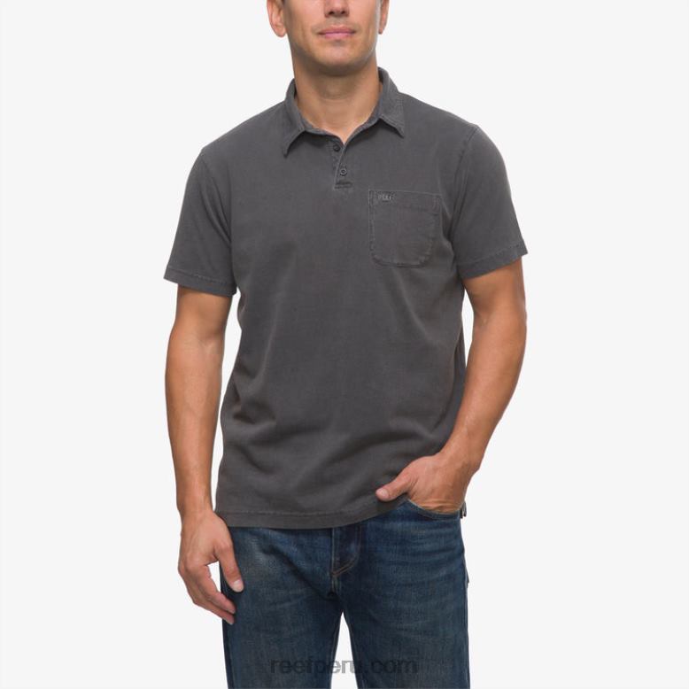 polo de manga corta walker negro pirata 0RZL2641 hombres Reef
