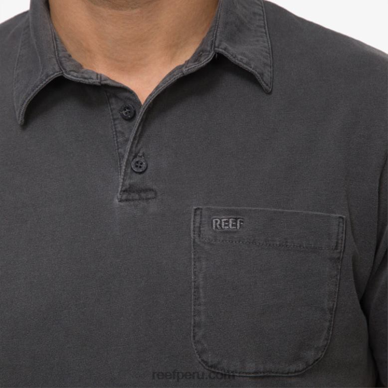 polo de manga corta walker negro pirata 0RZL2641 hombres Reef