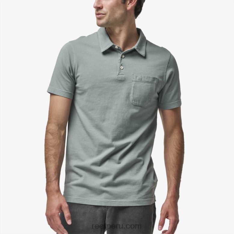 polo de manga corta walker verde chino 0RZL2637 hombres Reef