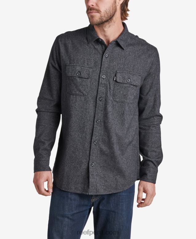 rask manga larga franela caviar 0RZL2666 hombres Reef