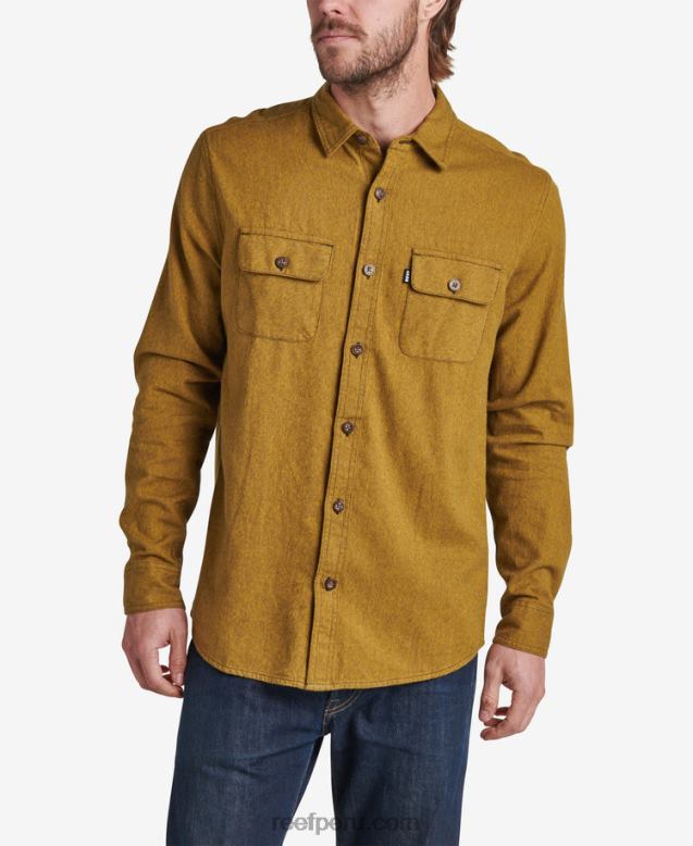 rask manga larga franela oliva oscuro 0RZL2665 hombres Reef