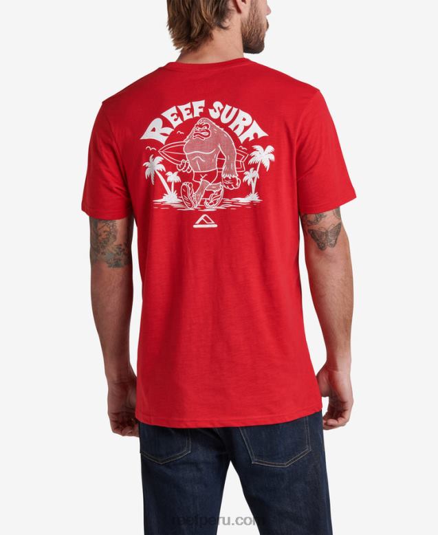 camiseta con gráfico flameado de herman montaña roja 0RZL2611 hombres Reef